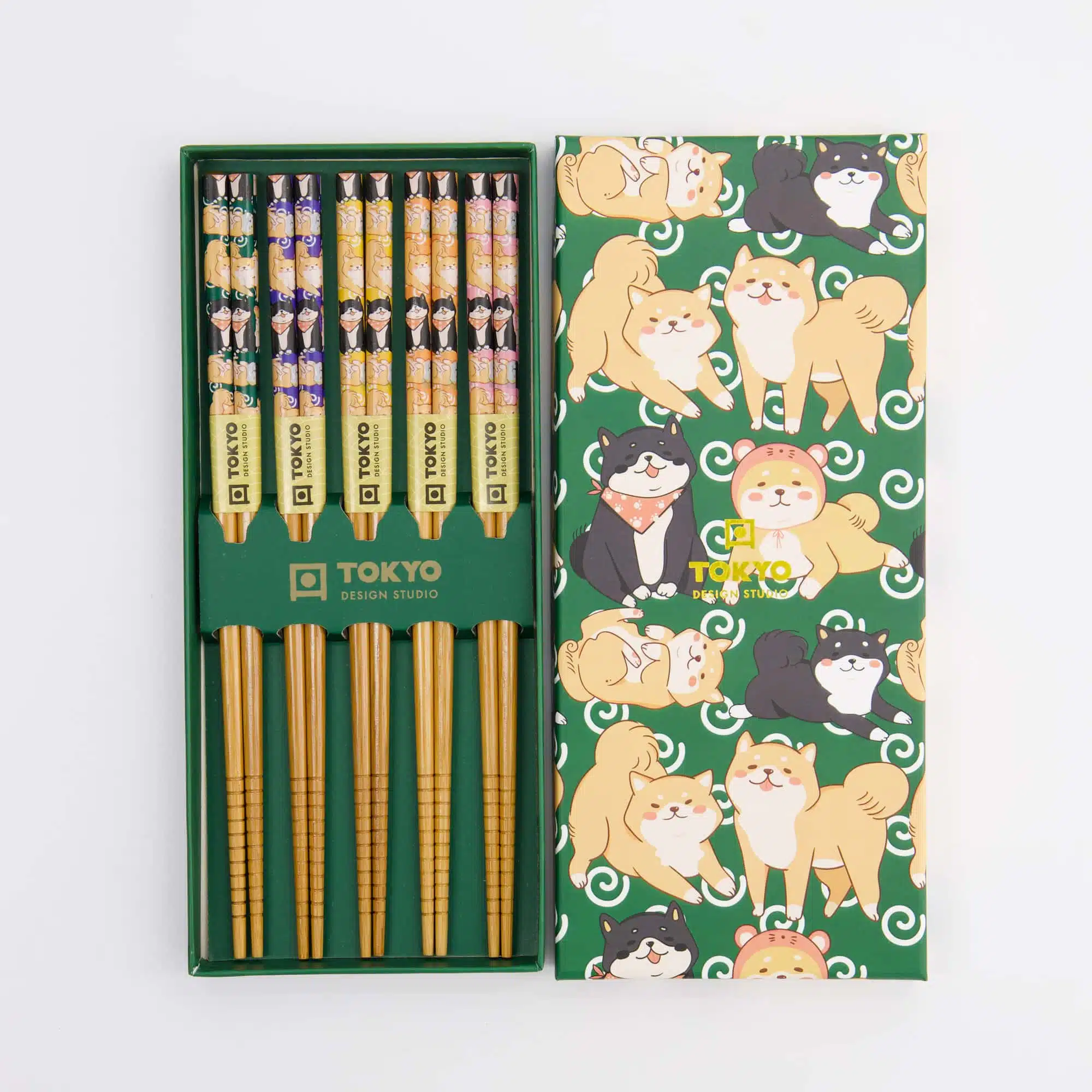 Tokyo Design Studio – Chopsticks Gift Set – Shiba – 5 Pairs - Image 2