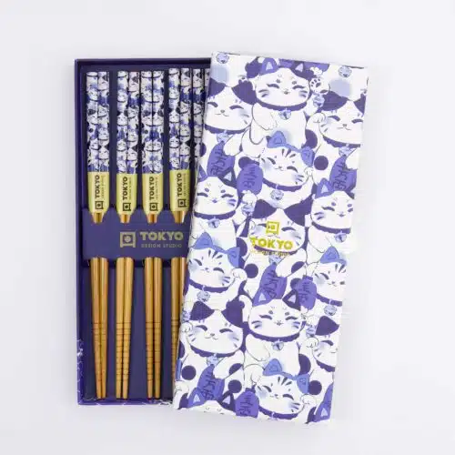 Tokyo Design Studio – Chopsticks Giftset – Lucky Cat – 5 Paar