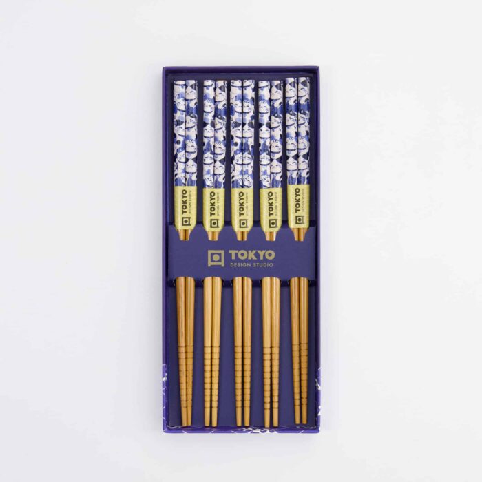 Tokyo Design Studio – Chopsticks Gift Set – Lucky Cat – 5 Pairs - Image 3