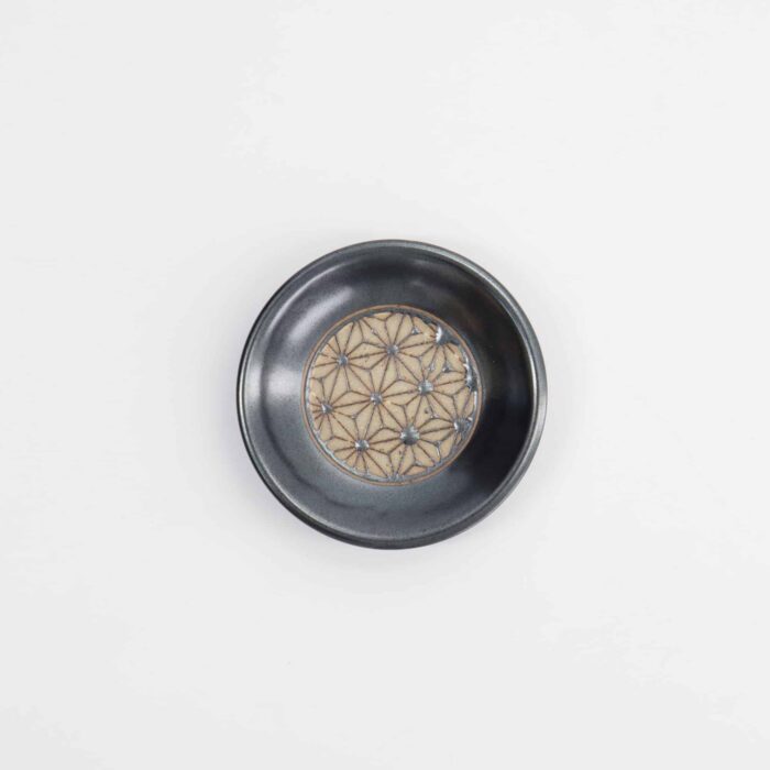 Tokyo Design Studio – Sauce Dish Asanoha – Black – 7.8x1.8cm - Image 3