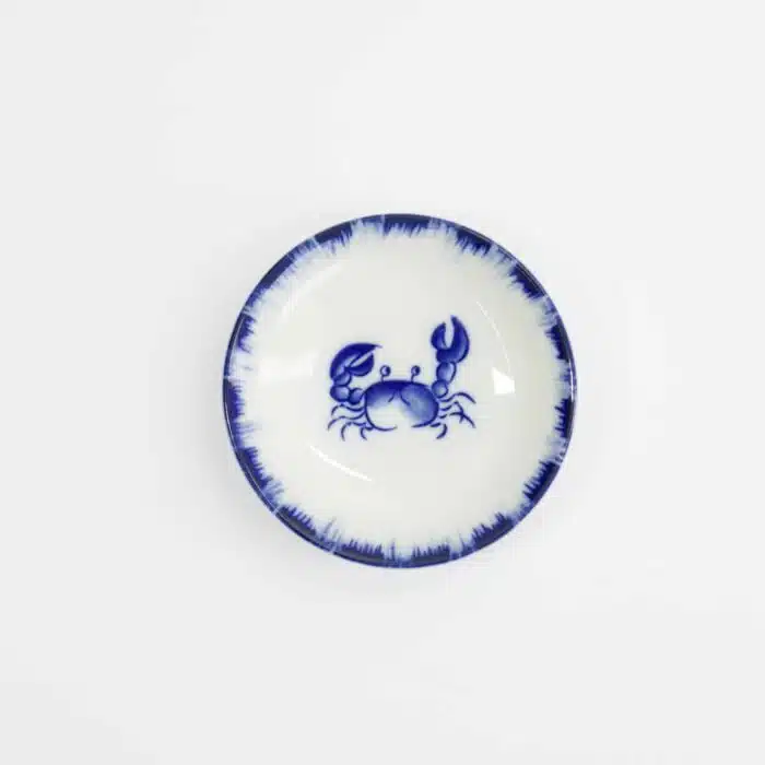 Tokyo Design Studio - Sauce Dish Crab - Blue/White - 9x2cm - Image 2