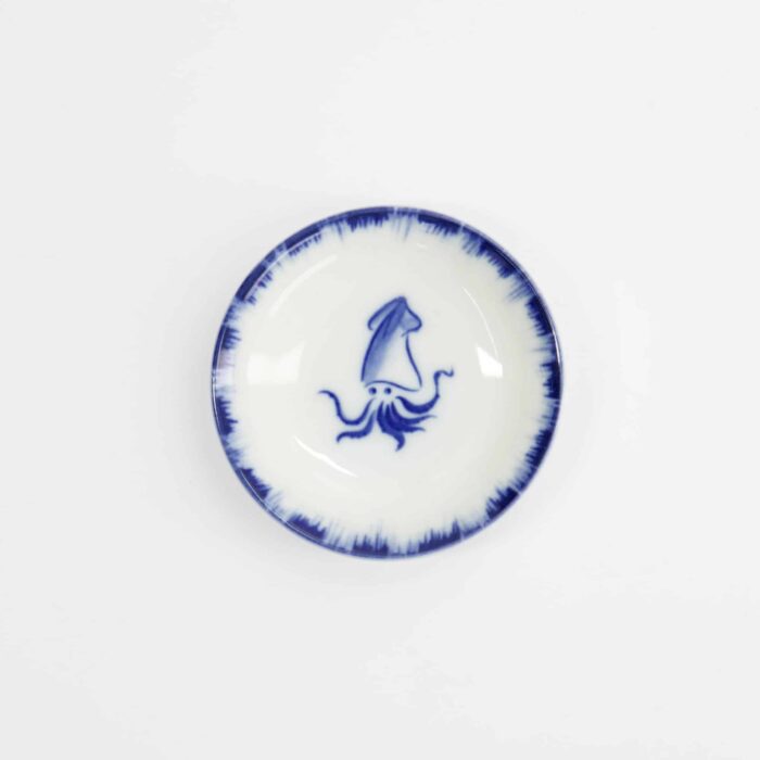 Tokyo Design Studio – Sauce Dish Squid – Blue/White – 9x2cm - Image 2