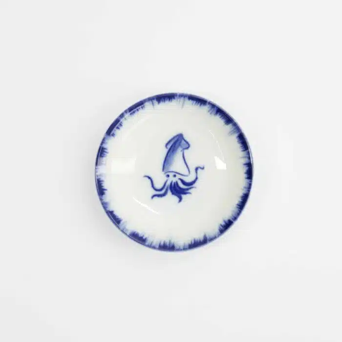 Tokyo Design Studio – Sauce Dish Squid – Blue/White – 9x2cm - Image 2