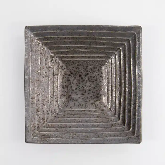 Tokyo Design Studio - Mino Craft - Square Plate - 18.5x18.8x4.4 cm - Grey - Image 2