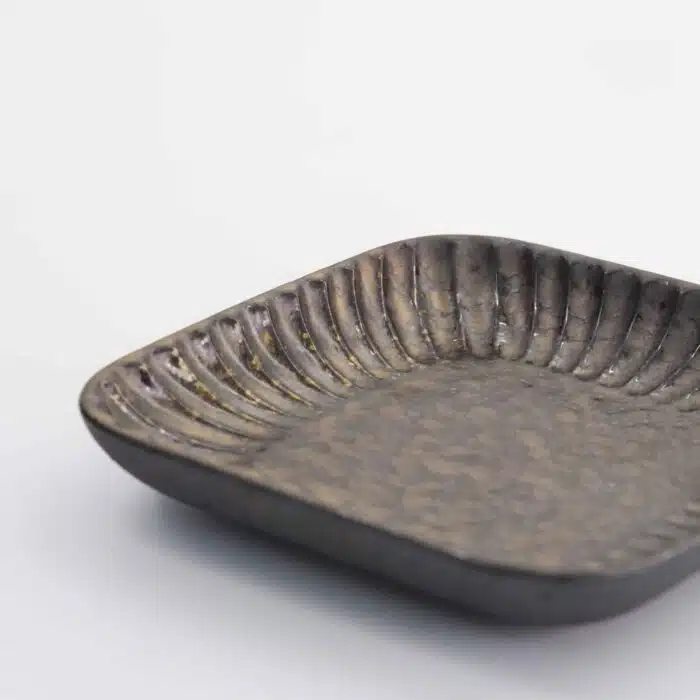 Tokyo Design Studio - Mino Craft - Square Plate - 16x16x2.5cm - Grey - Image 2