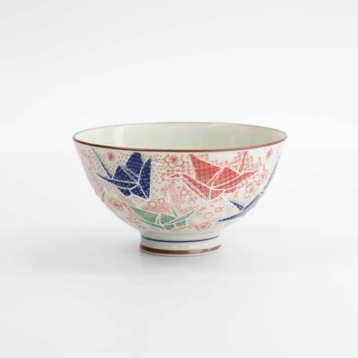 Tokyo Design Studio – Kawaii – Rice Bowl – Origami Crane – 11.5x6 cm – 300 ml – Red - Image 2
