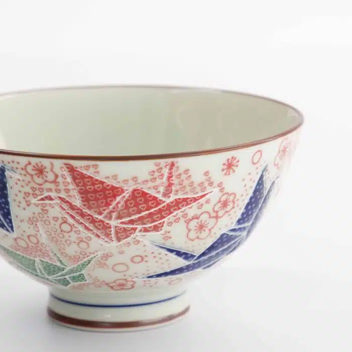 Tokyo Design Studio – Kawaii – Rice Bowl – Origami Crane – 11.5x6 cm – 300 ml – Red - Image 3