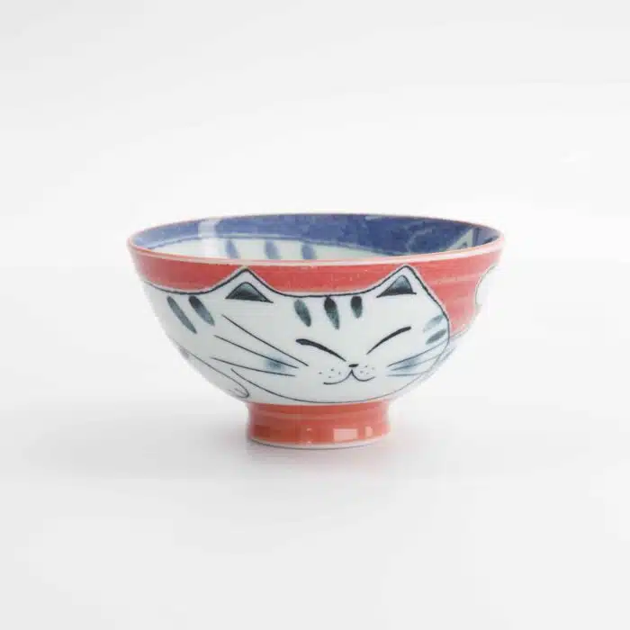 Tokyo Design Studio - Kawaii - Rice Bowl - Cat - 11.5x6cm - 300ml - Red - Image 3