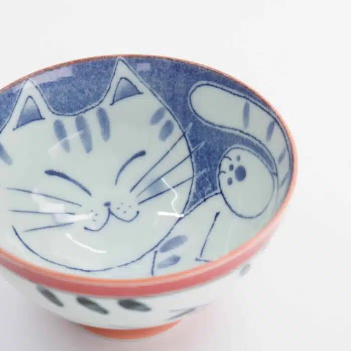 Tokyo Design Studio - Kawaii - Rice Bowl - Cat - 11.5x6cm - 300ml - Red - Image 4
