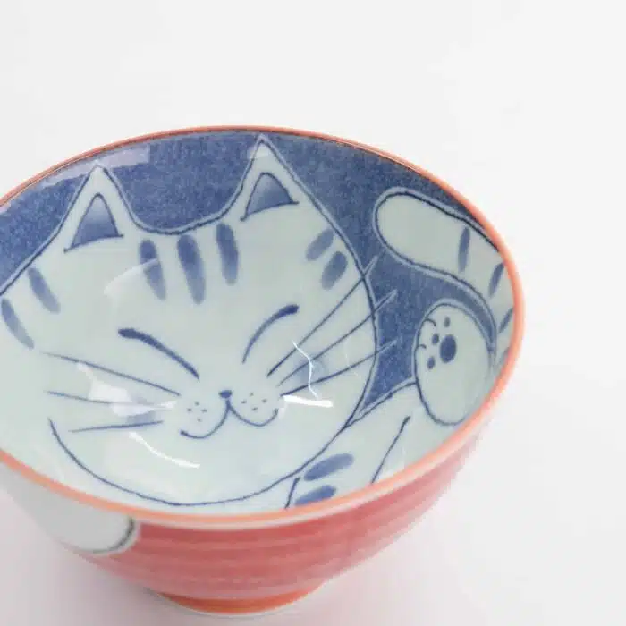 Tokyo Design Studio - Kawaii - Rice Bowl - Cat - 11.5x6cm - 300ml - Red - Image 3