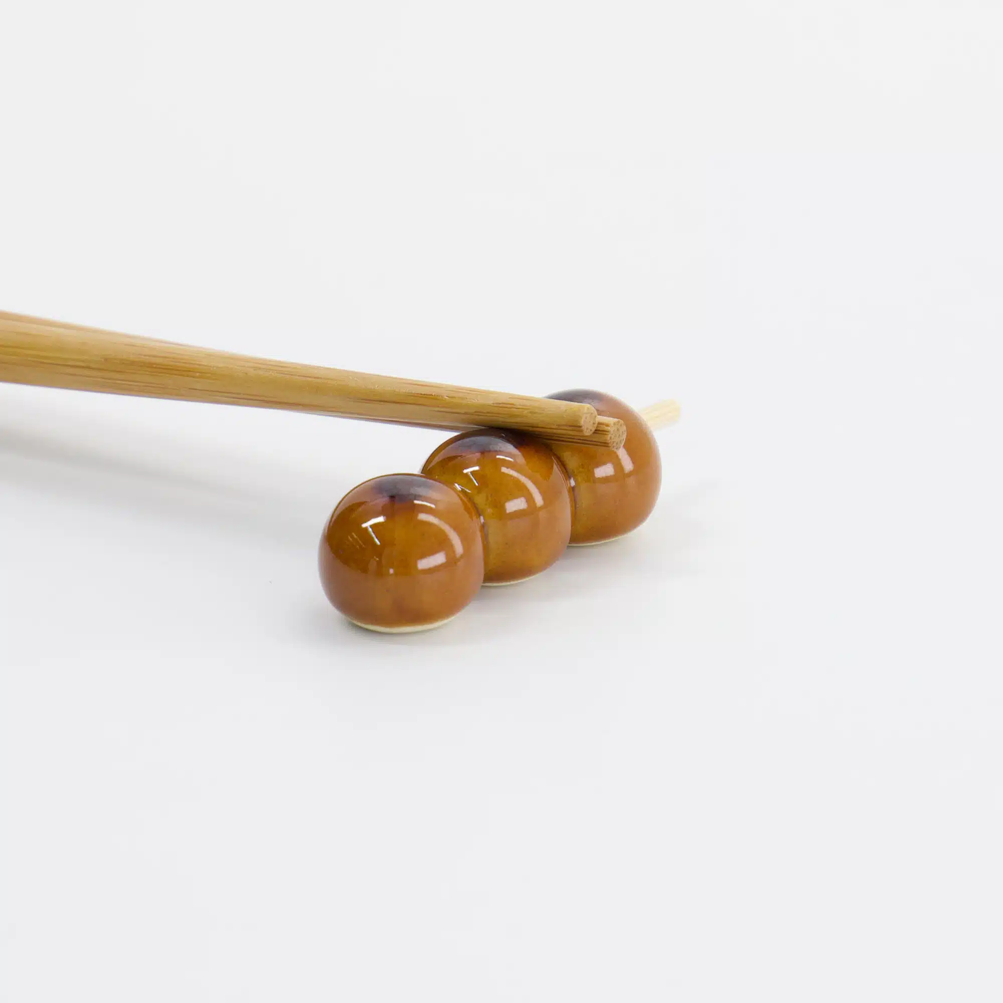 Tokyo Design Studio – Kawaii – Chopsticks Rest – Mitarashi Dango – 5x1.5x1.5cm - Image 2