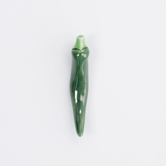 Tokyo Design Studio - Kawaii - Chopstick Rest - Green Pepper - 6.2x1.7x2.9cm - Image 2
