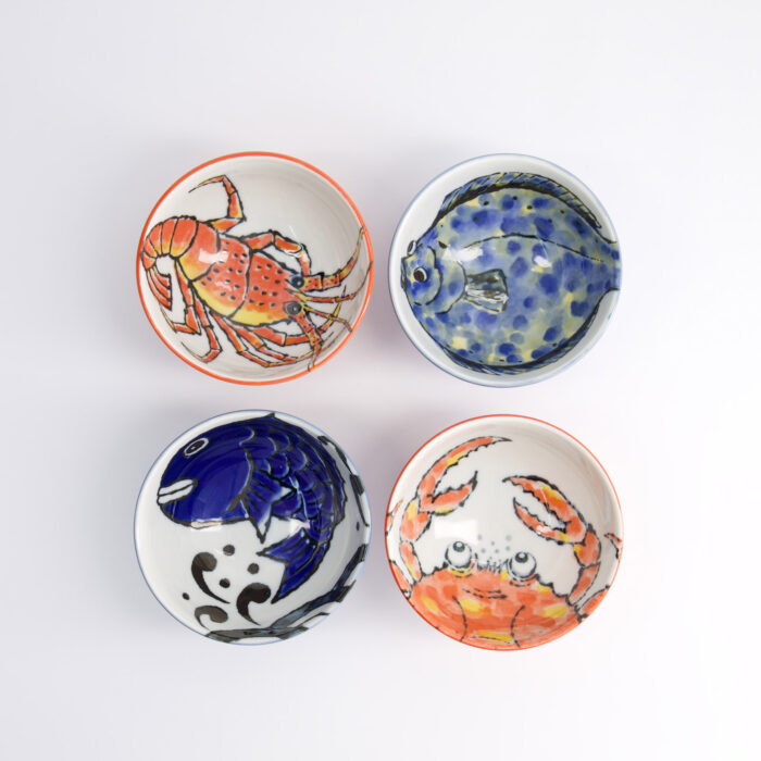 Tokyo Design Studio - Seafood - Bowl Giftset 4pcs - 11.2x6.2cm - 300ml - Image 2