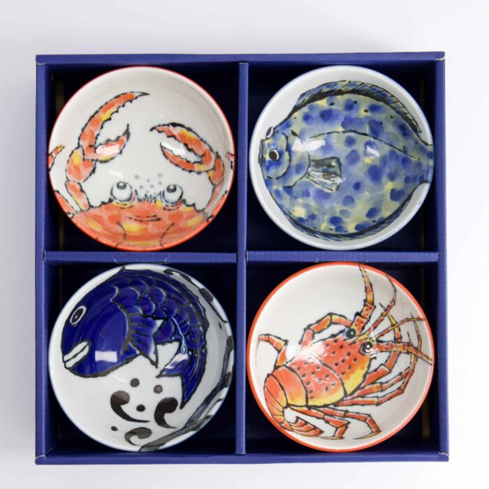 Tokyo Design Studio - Seafood - Bowl Giftset 4pcs - 11.2x6.2cm - 300ml - Image 4