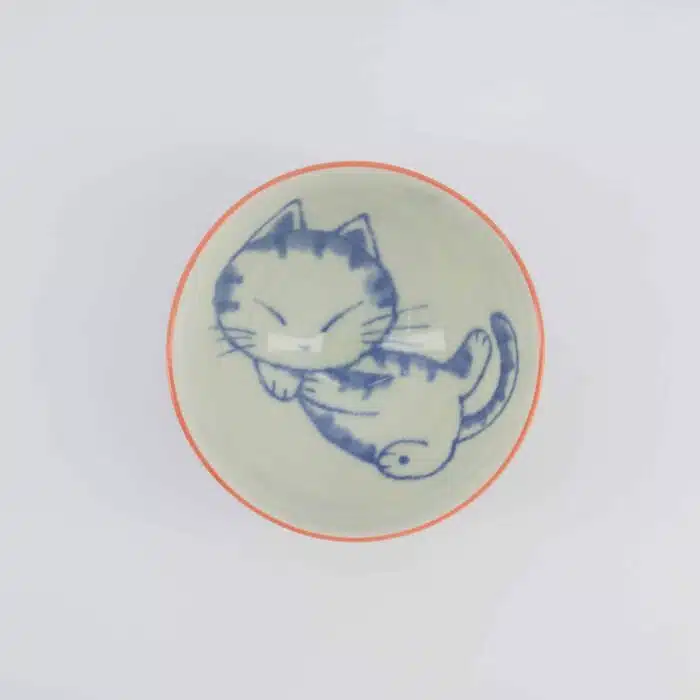 Tokyo Design Studio - Kawaii Rice Bowl - Sleeping Cat - Red - 11.5x6cm - Image 4