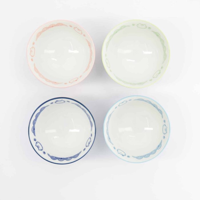 Tokyo Design Studio - Kawaii Animals - Cat Bowl Gift Set - 4pcs - 11.3x5.8cm - Image 2