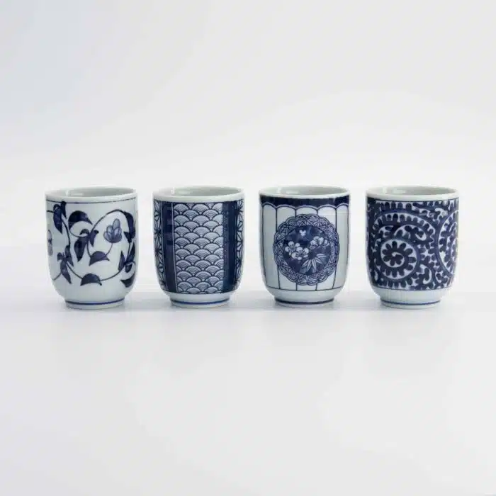 Tokyo Design Studio - Cup Gift Set - 4 Pieces - Blue/White - 160ml - 6.5x7.5cm - Image 2