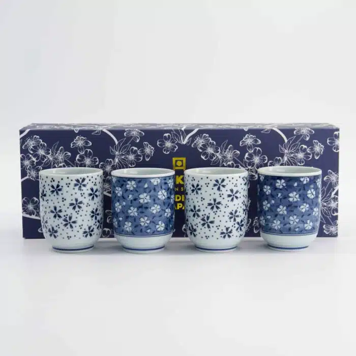 Tokyo Design Studio - Cup Gift Set - 4 Pieces - Blue/White - 160ml - 6.5x7.5cm - Image 6