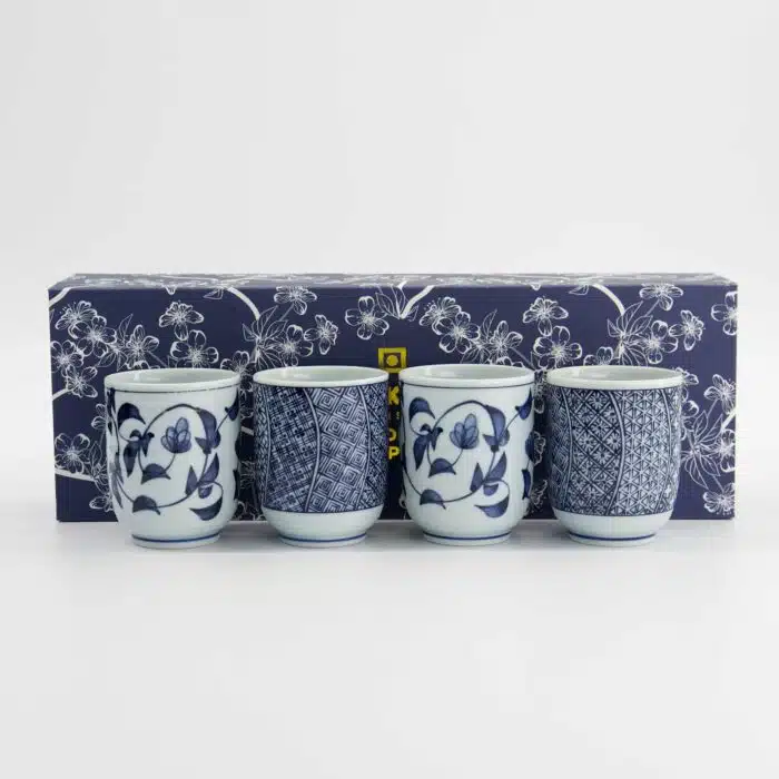 Tokyo Design Studio - Cup Gift Set - 4 Pieces - Blue/White - 160ml - 6.5x7.5cm - Image 6