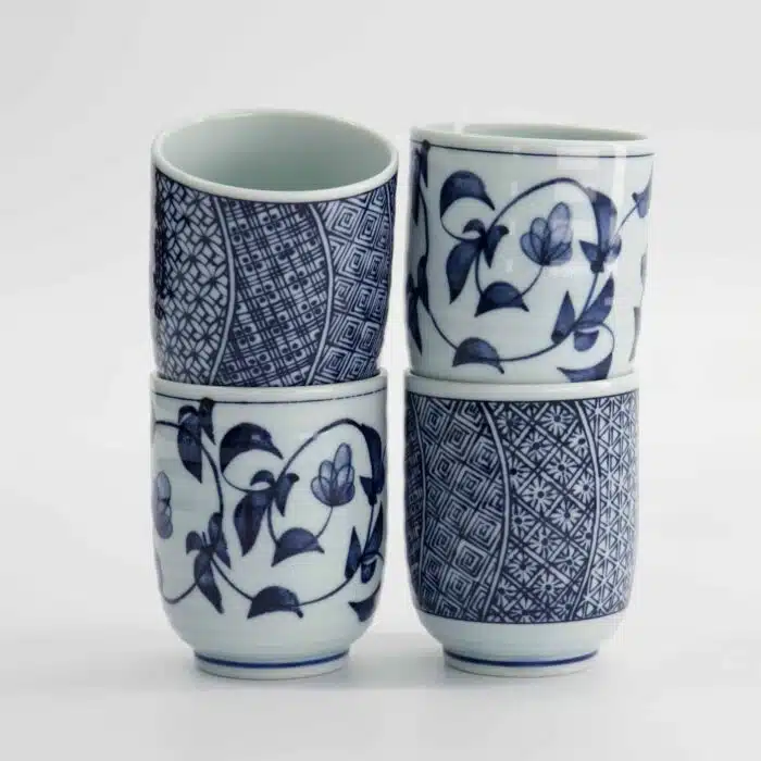 Tokyo Design Studio - Cup Gift Set - 4 Pieces - Blue/White - 160ml - 6.5x7.5cm - Image 3