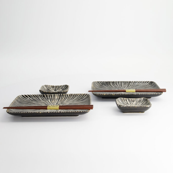 Tokyo Design Studio - Brown Tokusa - Sushi Gift Set - 2 Persons - 20.8x13.3x2.5cm & 8.8x6.3x2.5cm - Image 5