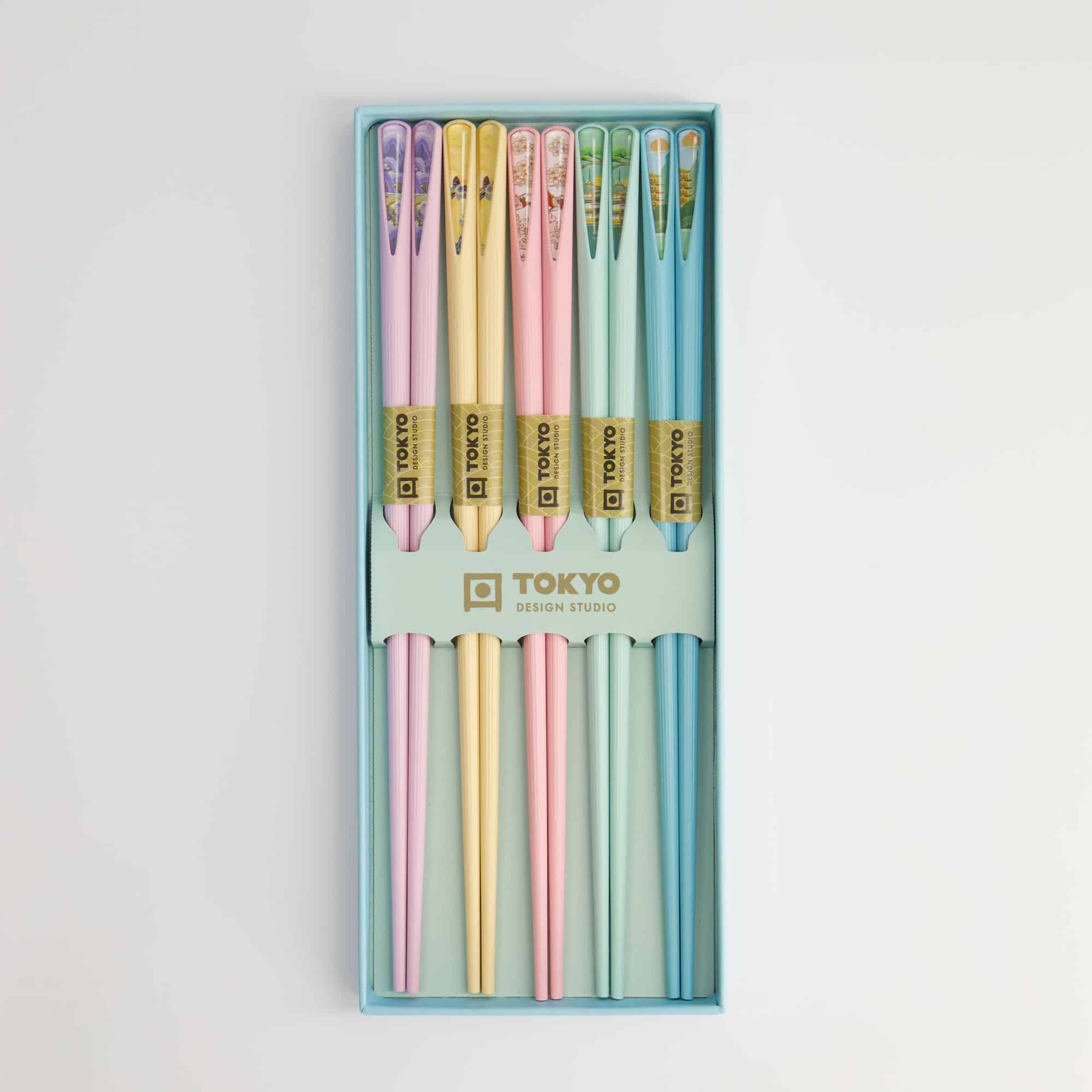 Tokyo Design Studio – Chopsticks Giftset - Set of Five - Temple Spring - Image 3