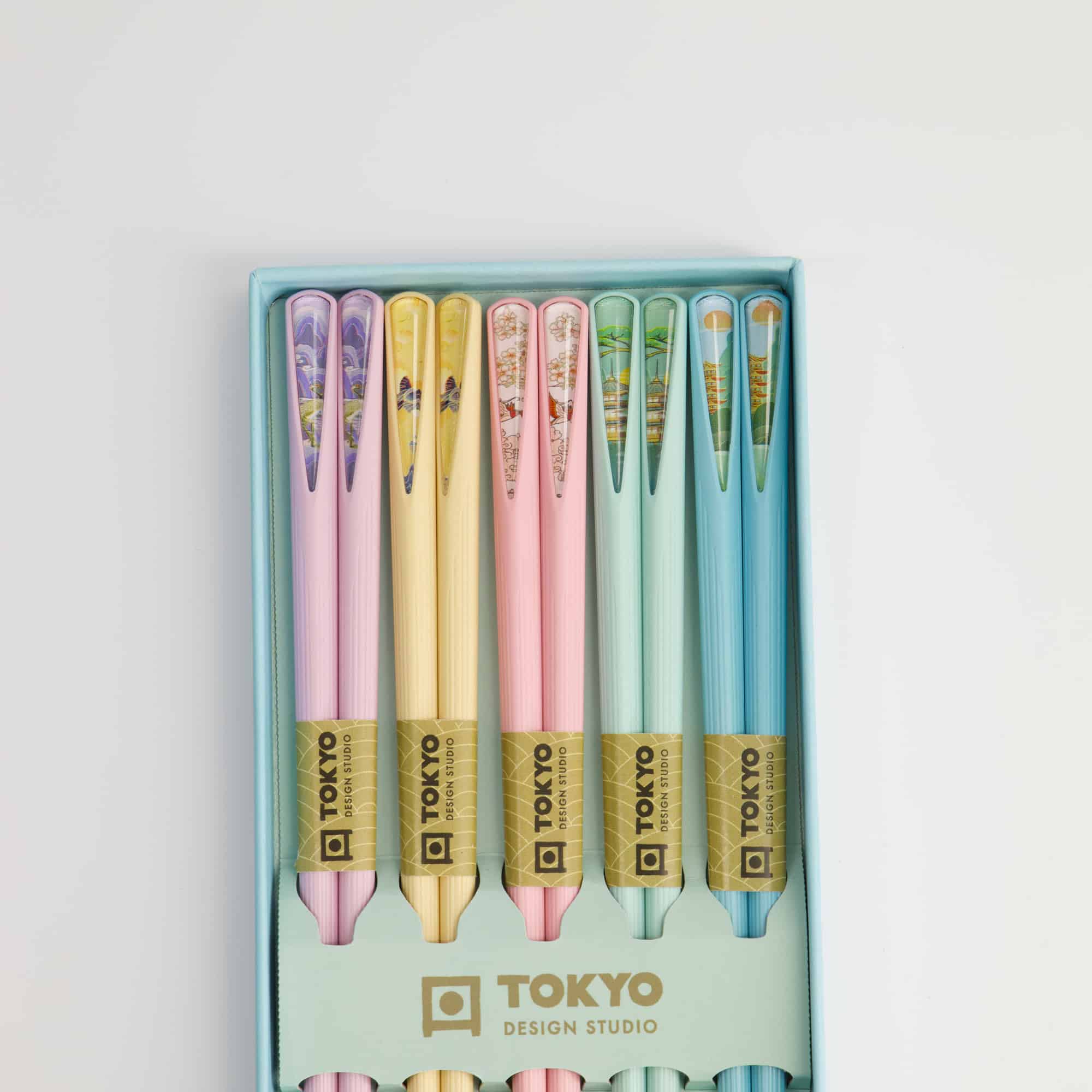 Tokyo Design Studio – Chopsticks Giftset - Set of Five - Temple Spring - Image 4