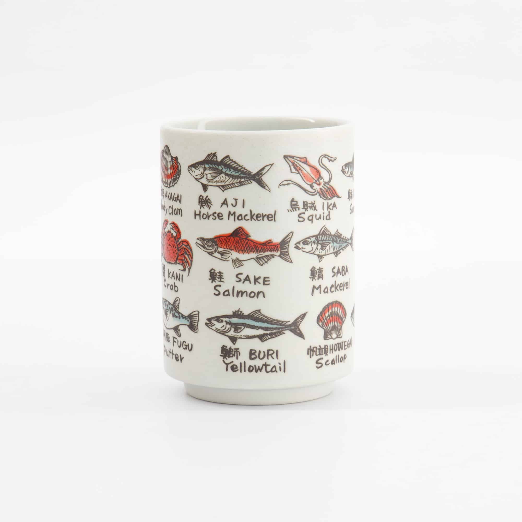 Tokyo Design Studio - Cup - Embossed Fish - 7.2cm x 10.2cm - 260ml - Image 2