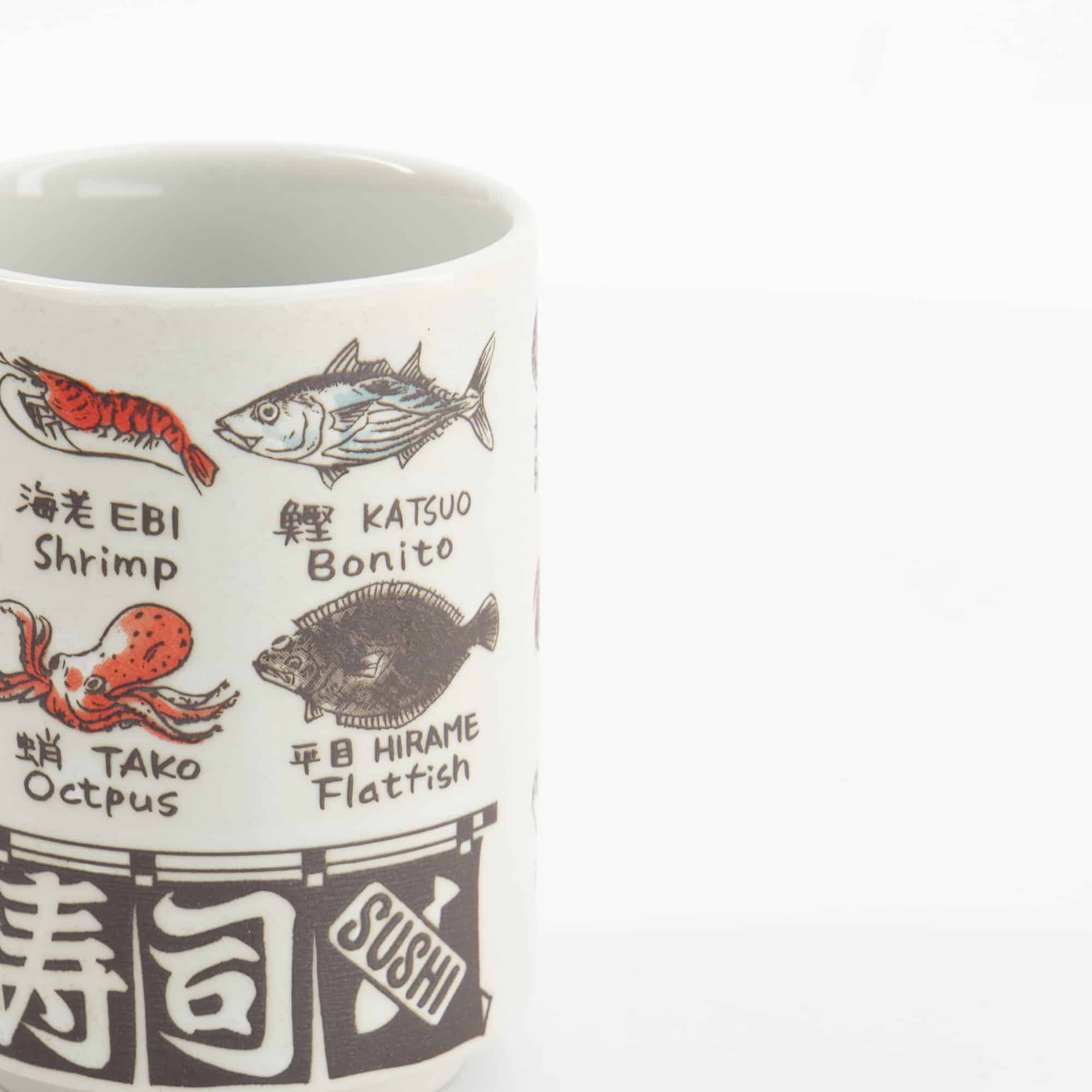 Tokyo Design Studio - Cup - Embossed Fish - 7.2cm x 10.2cm - 260ml - Image 4