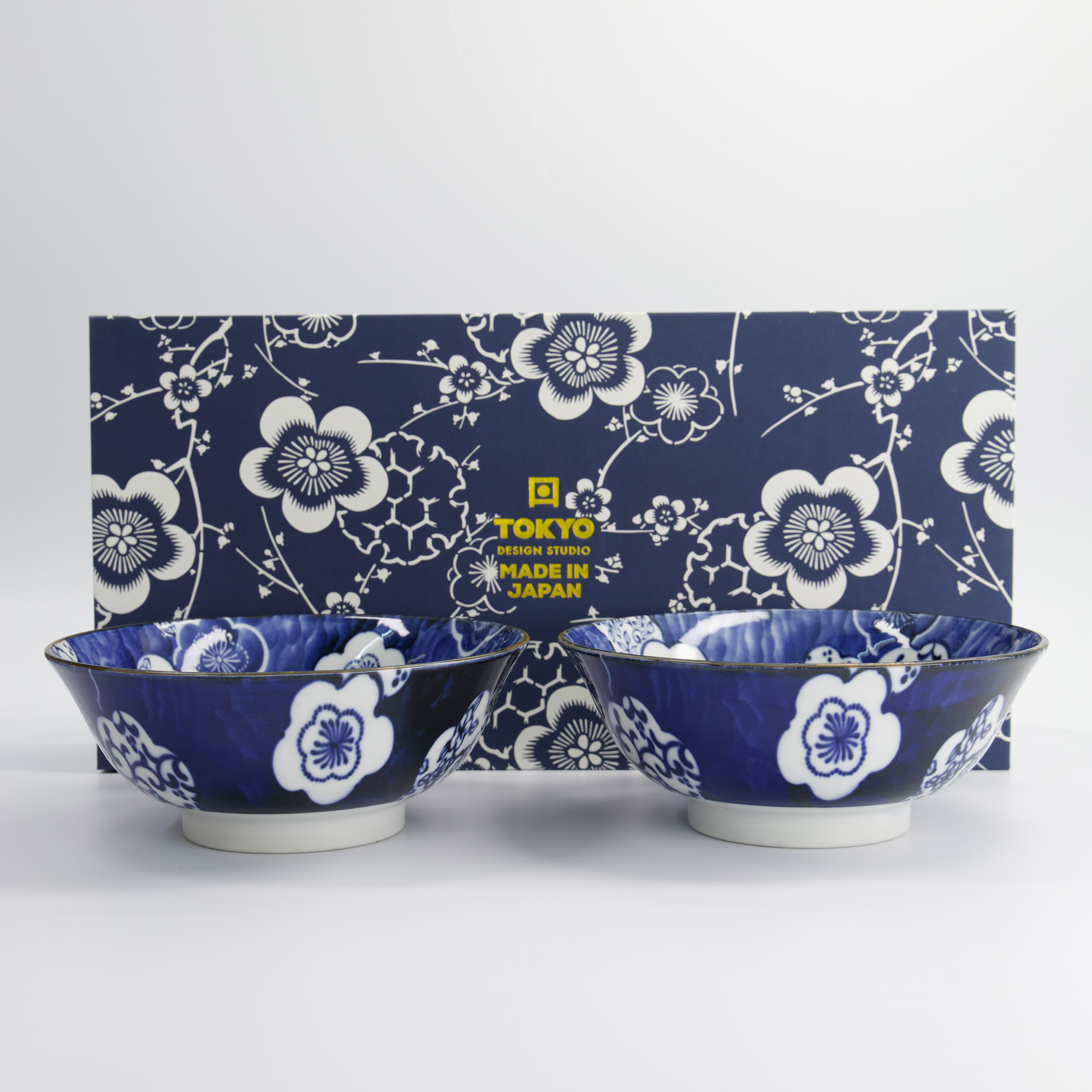 Tokyo Design Studio – Ramen Bowl Set – Blue – 2pcs – Gift Box – 19x7.5cm – 1100ml