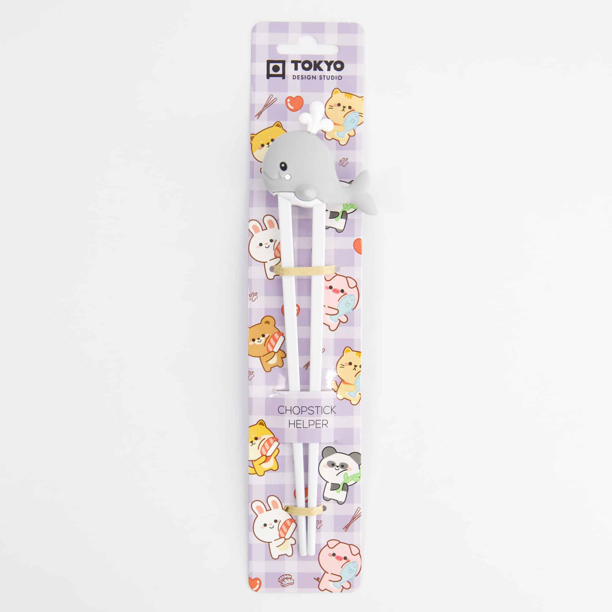 Tokyo Design Studio - Kindereetstokjes - Walvis - Grijs - 22cm