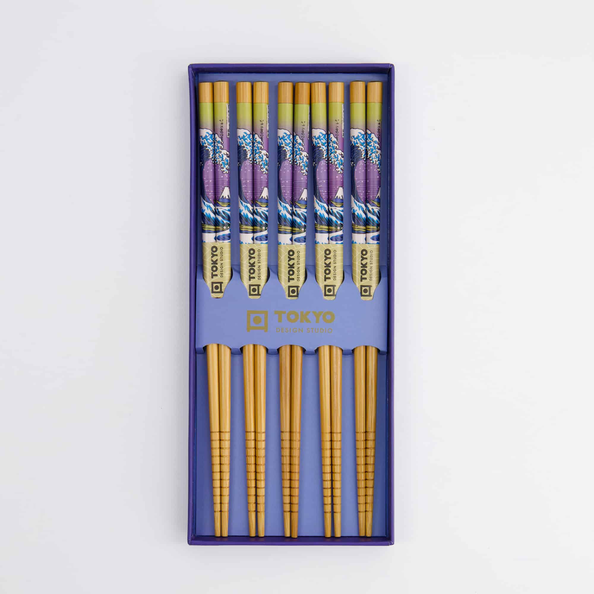 Tokyo Design Studio – Chopsticks Giftset - Set of Five - Wave - Image 4