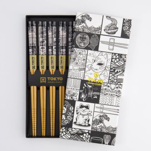 Tokyo Design Studio – Chopsticks Giftset - Set van vijf - Tokyo Fan