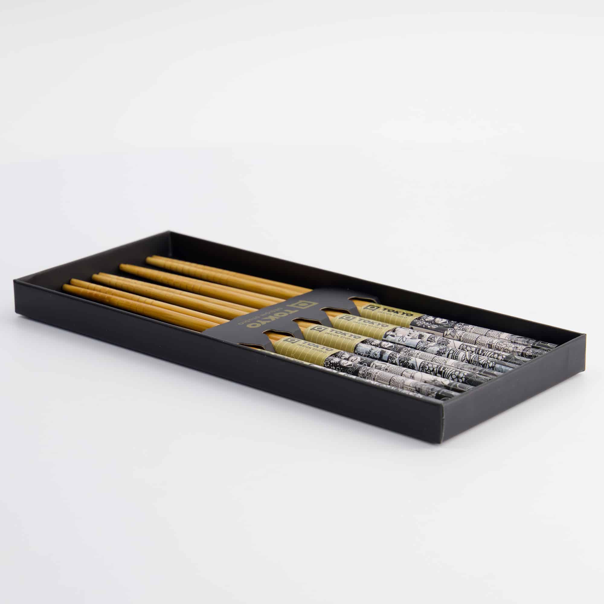 Tokyo Design Studio – Chopsticks Gift Set – Set of Five – Tokyo Fan - Image 6