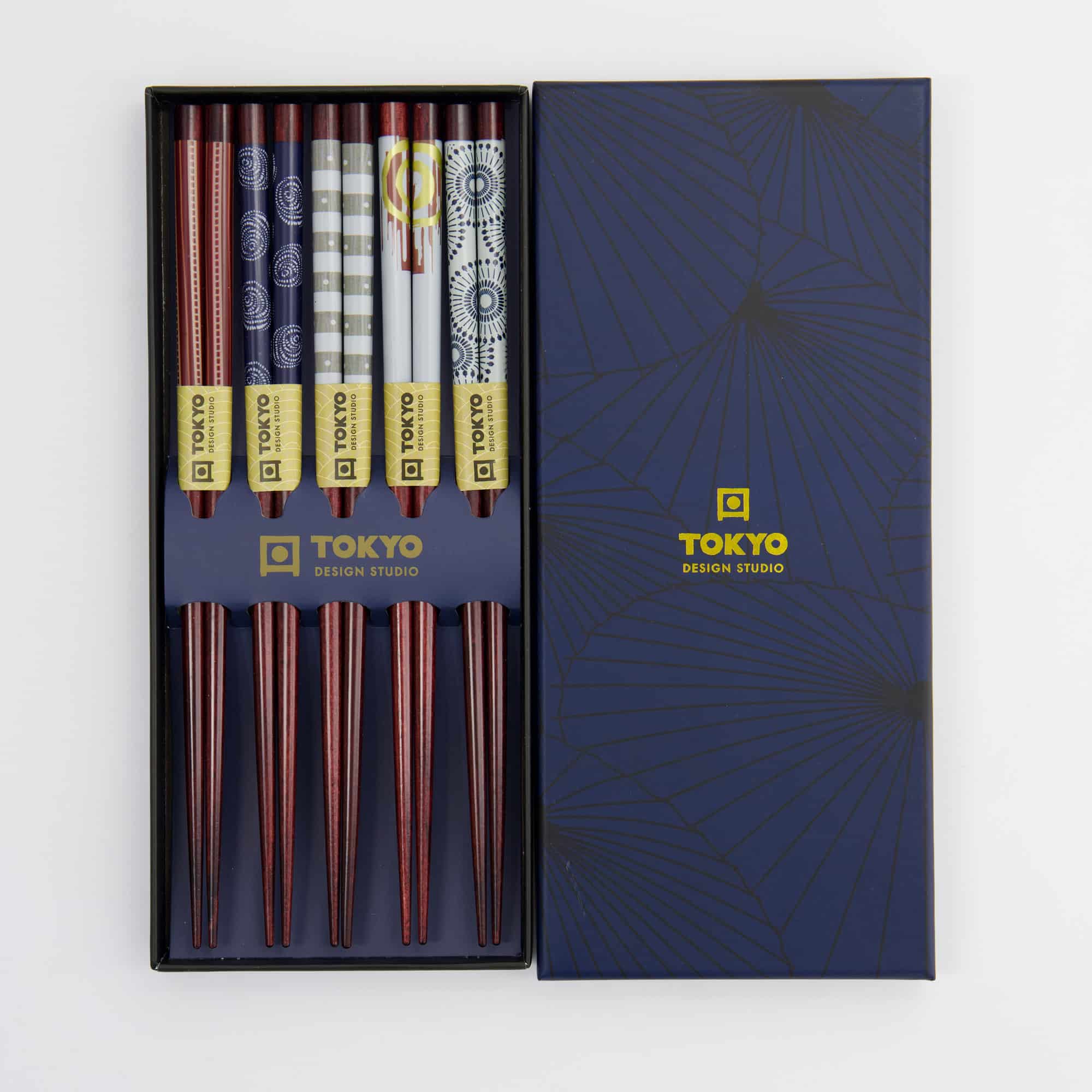 Tokyo Design Studio – Chopsticks Gift Set – Set of Five – Umbrella - Image 2