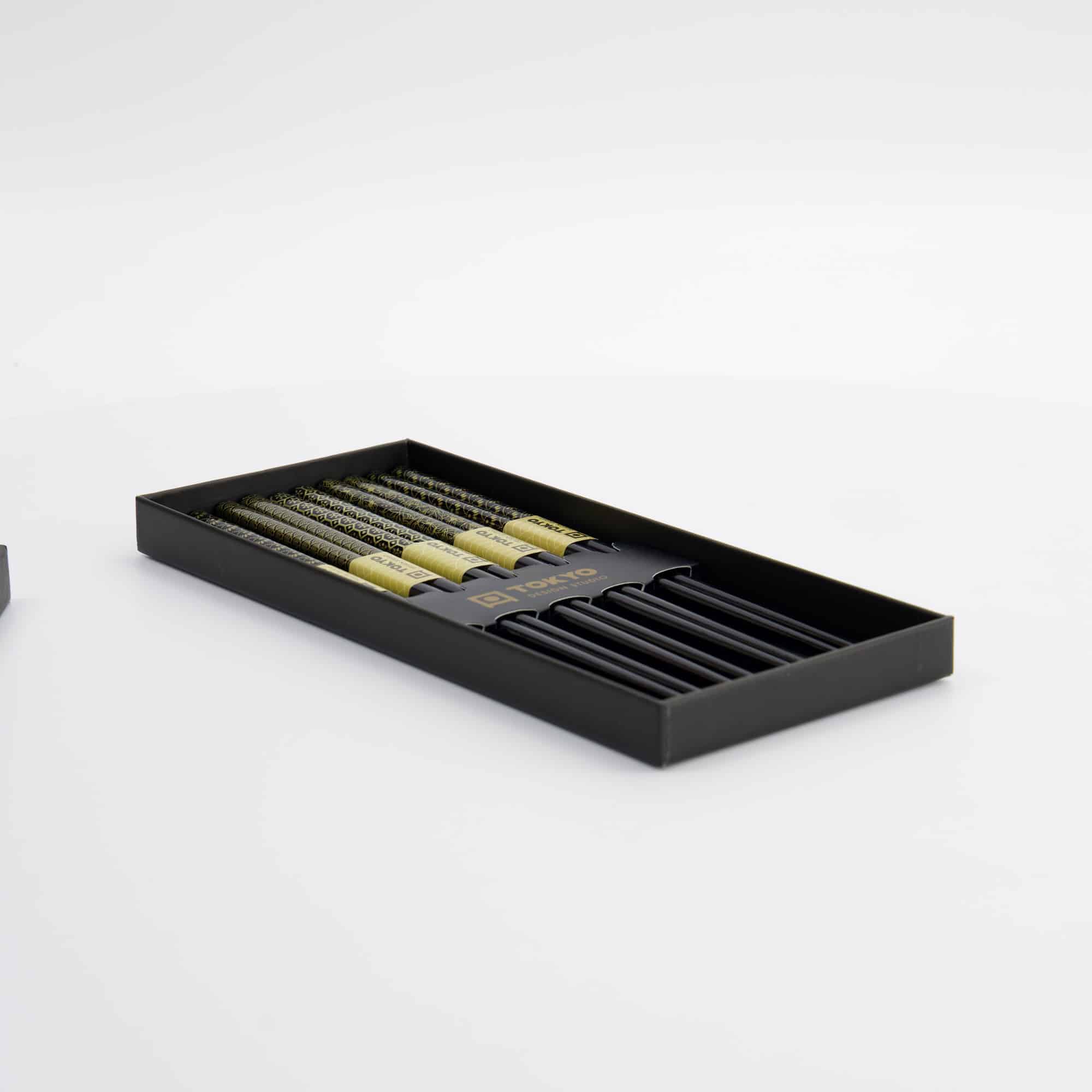 Tokyo Design Studio – Chopsticks Gift Set – Set of Five – Gold - Image 5