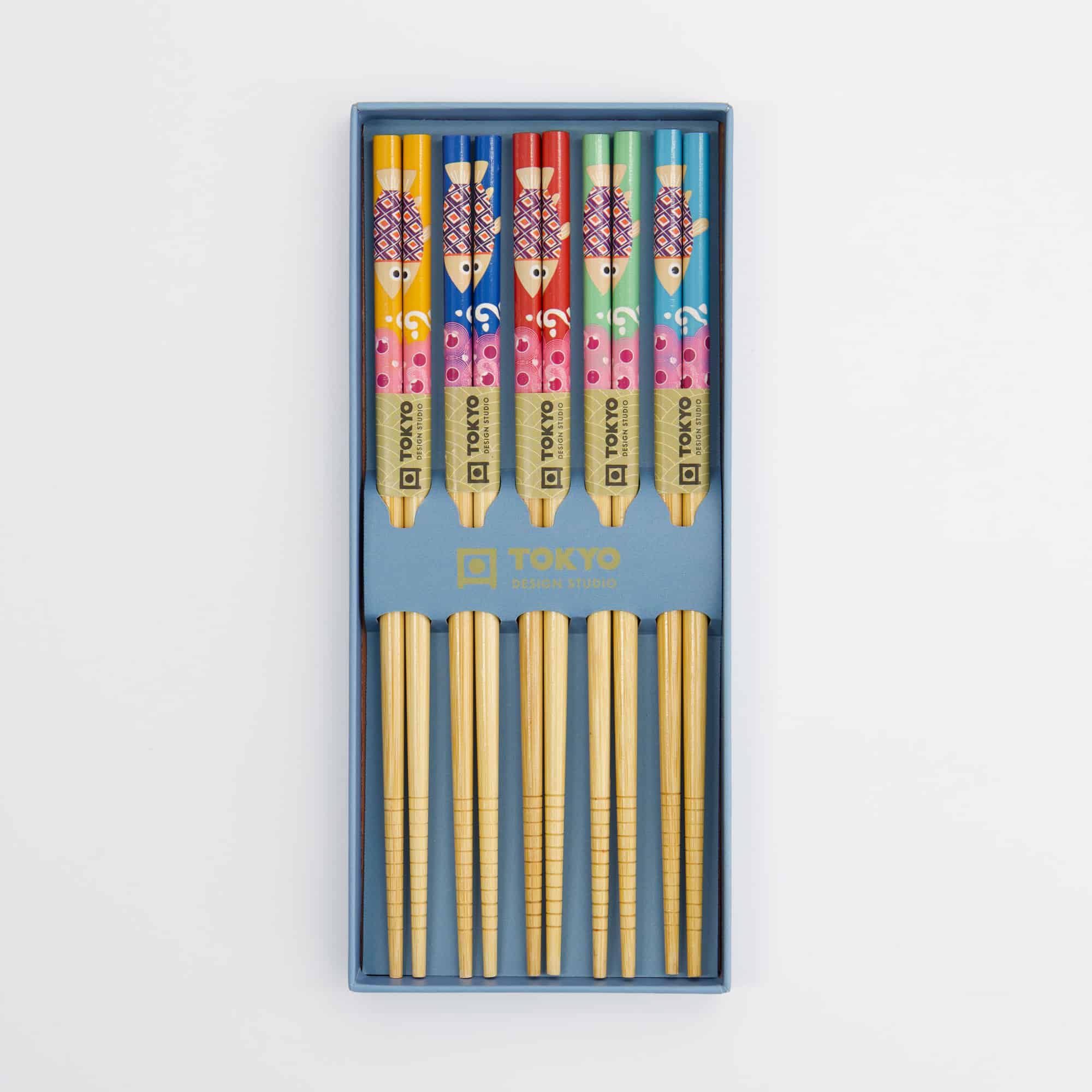 Tokyo Design Studio – Chopsticks Gift Set – Set of Five – Koinobori - Image 3