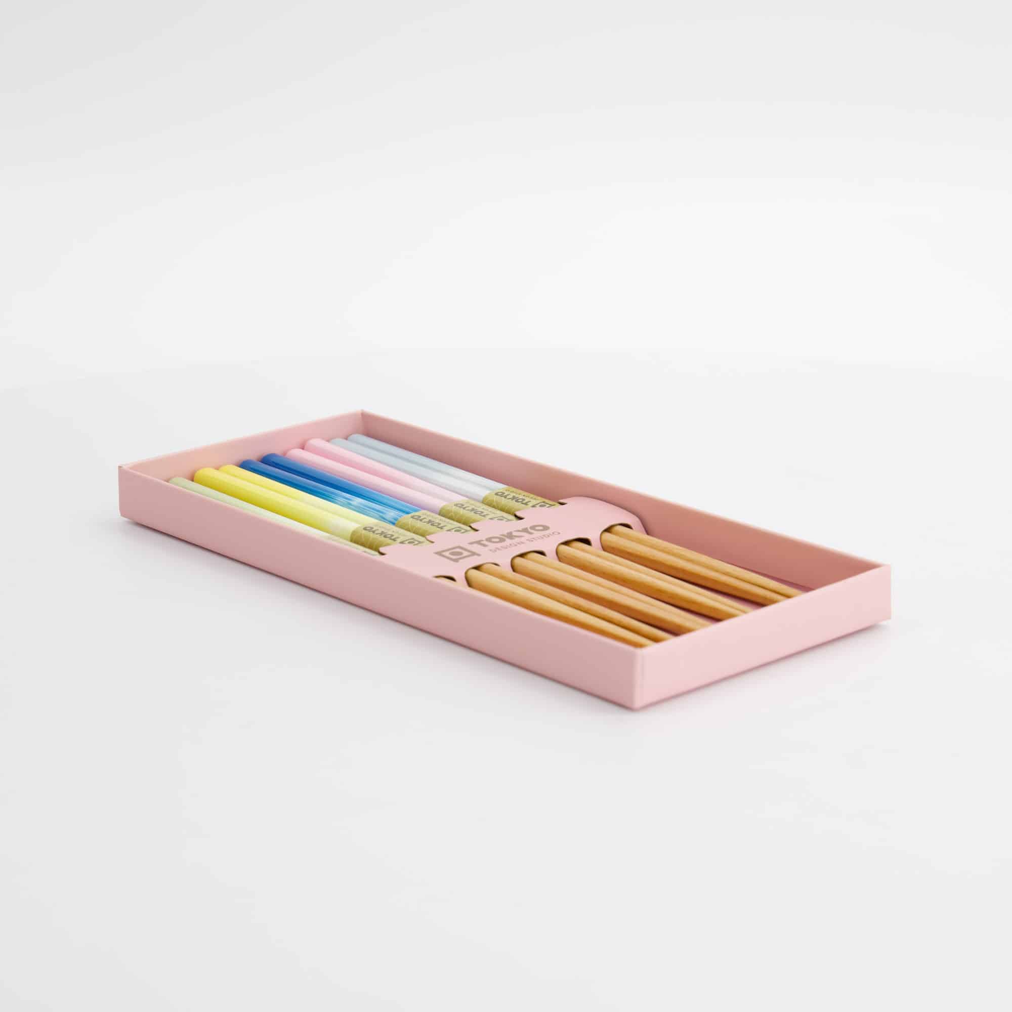 Tokyo Design Studio - Chopstick Giftset - Mixed Colours - Five-Piece Set - Image 2