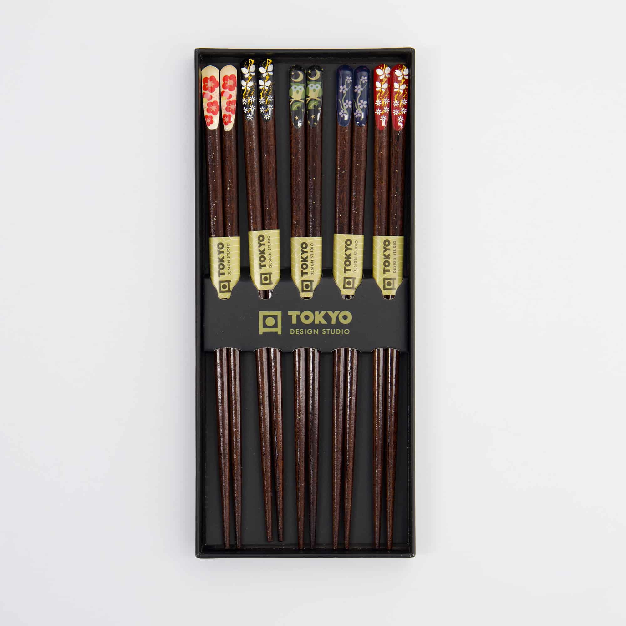 Tokyo Design Studio – Chopsticks Gift Set – Set of Five – Night Sakura - Image 3