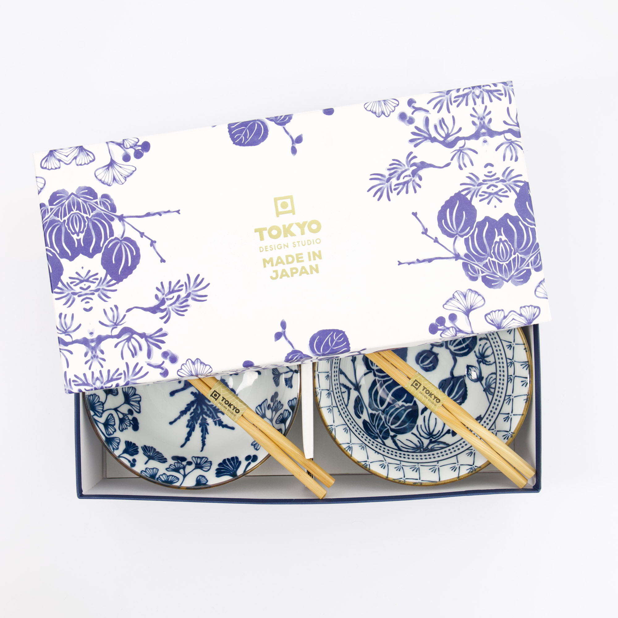 Tokyo Design Studio - Flora Japonica - Tayo Gift Set 2pcs with Chopsticks - 15.2x6.7cm - Maple & Ivy - Image 5