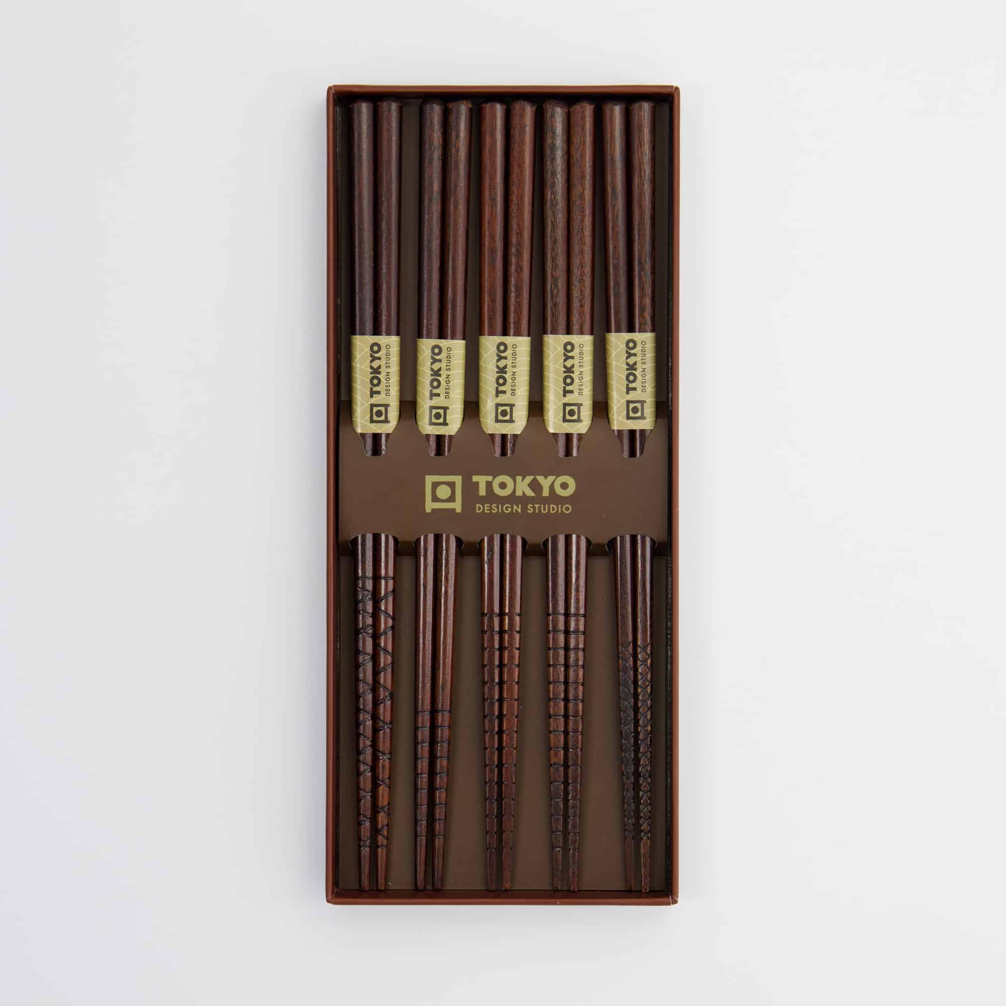Tokyo Design Studio – Chopsticks Gift Set - Set of Five - Ukiyoe - Image 3