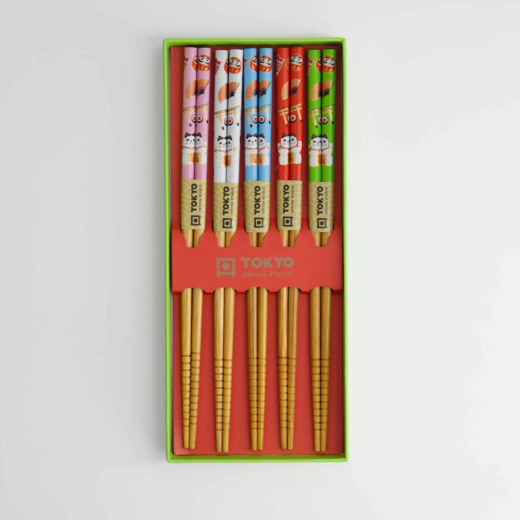Tokyo Design Studio – Chopsticks Gift Set – Set of Five – Lucky Cat - Image 2