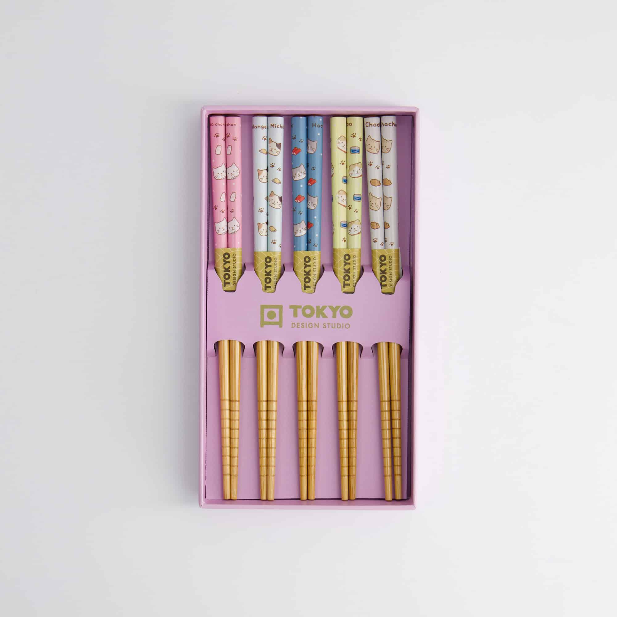 Tokyo Design Studio - Children Chopstick Giftset/5 - Cats Tayaki - Image 3