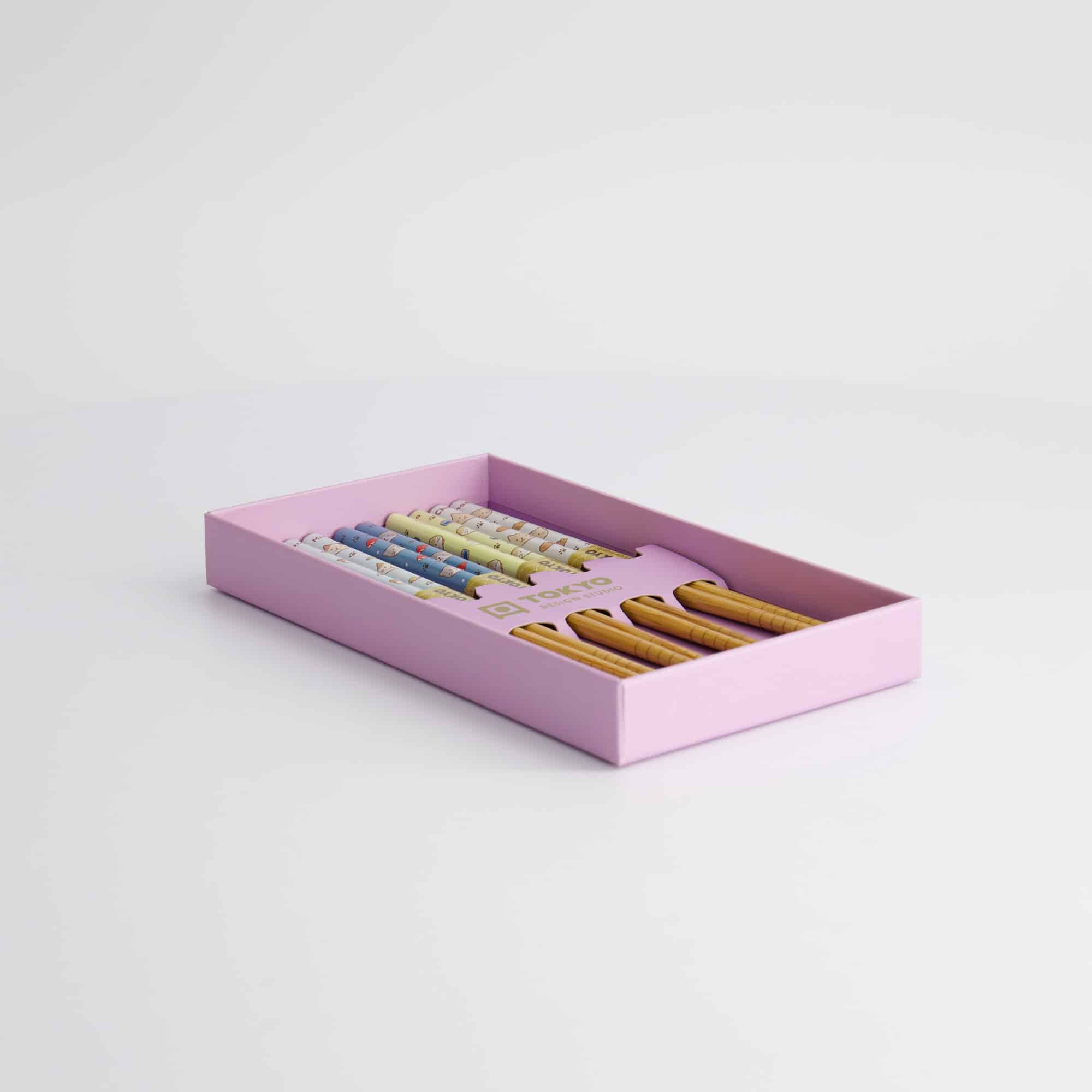 Tokyo Design Studio - Children Chopstick Giftset/5 - Cats Tayaki - Image 5