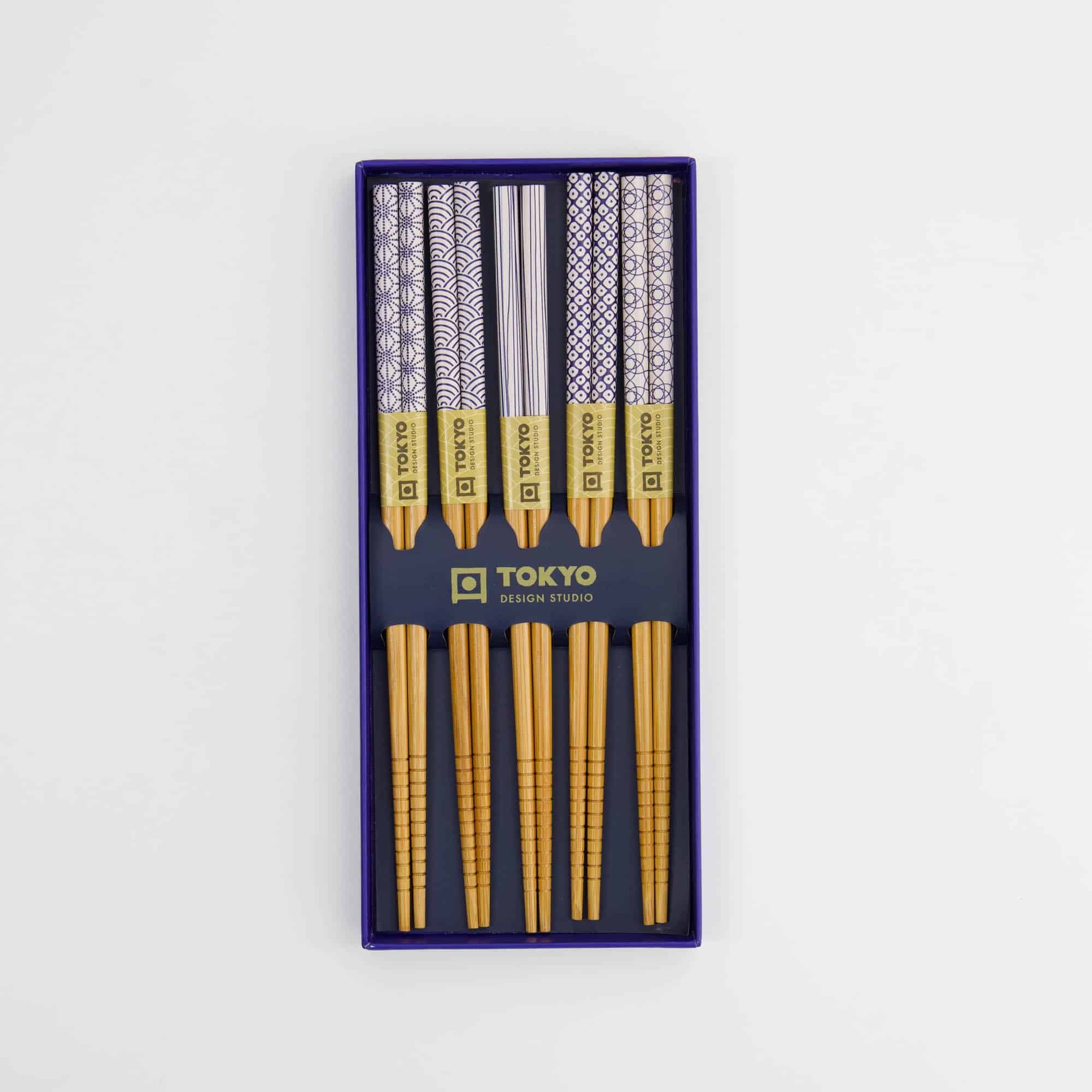 Tokyo Design Studio - Chopstick Gift Set - Nippon Blue Wave - Five Piece - Image 4