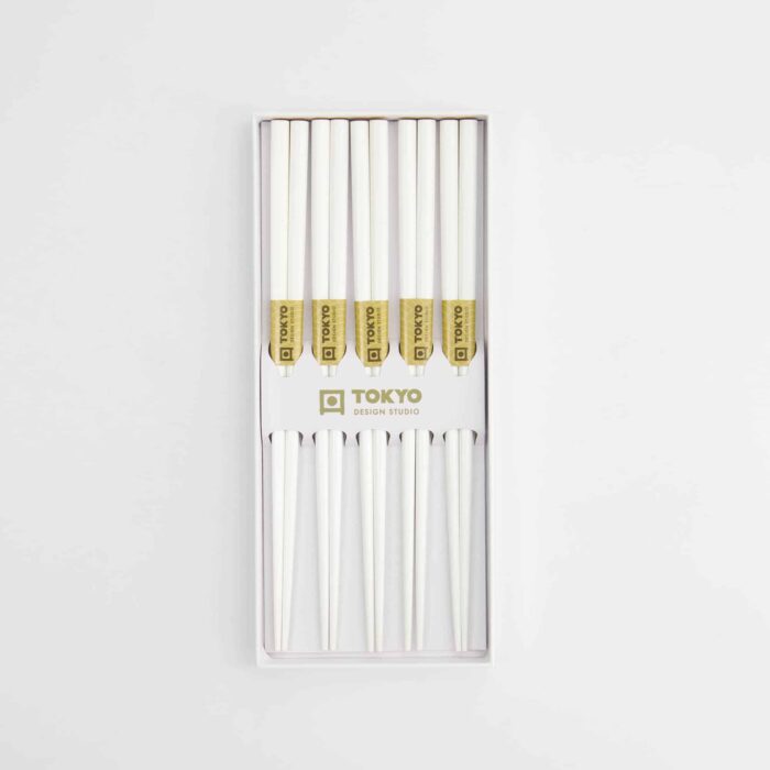 Tokyo Design Studio – Chopsticks Giftset – Set of Five – Gold Wave - Image 4