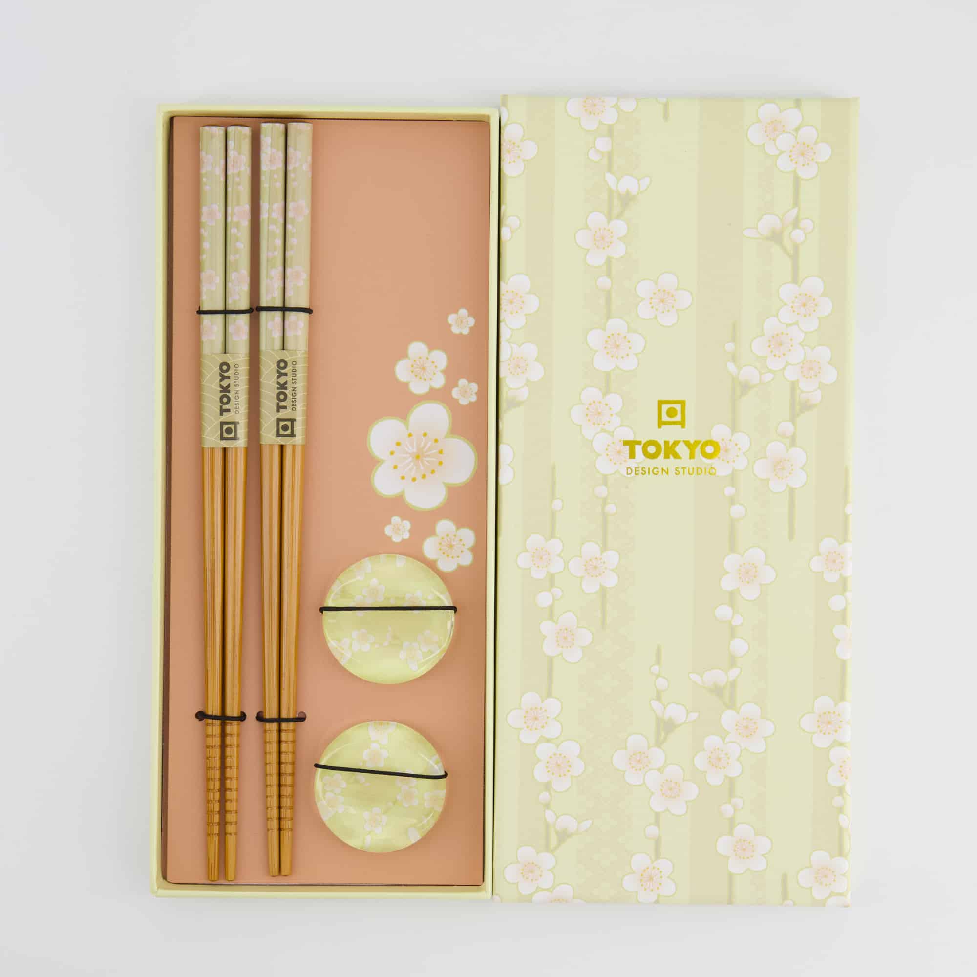 Tokyo Design Studio - Chopstick Giftset - Pink Flower - 4-Piece Set - Image 3