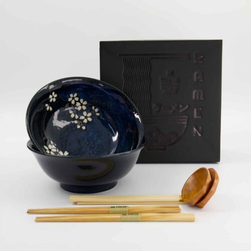 Tokyo Design Studio - Cobalt Blue Sakura - 6-delige Ramen Giftset - 20,5x8cm - 1200ml