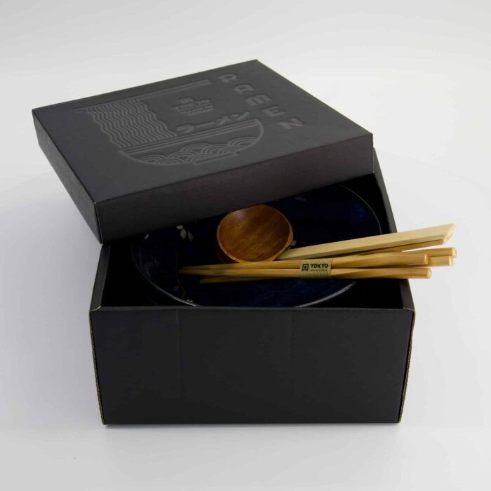 Tokyo Design Studio - Cobalt Blue Sakura - 6pcs Ramen Gift Set - 20.5x8cm - 1200ml - Image 4