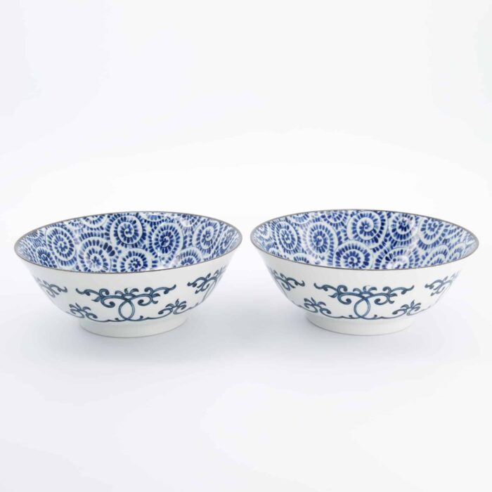 Tokyo Design Studio – Ramen Bowl Set – Blue – Noodle Bowls – Gift Box Included – 19x7.5cm – 1100ml - Image 2